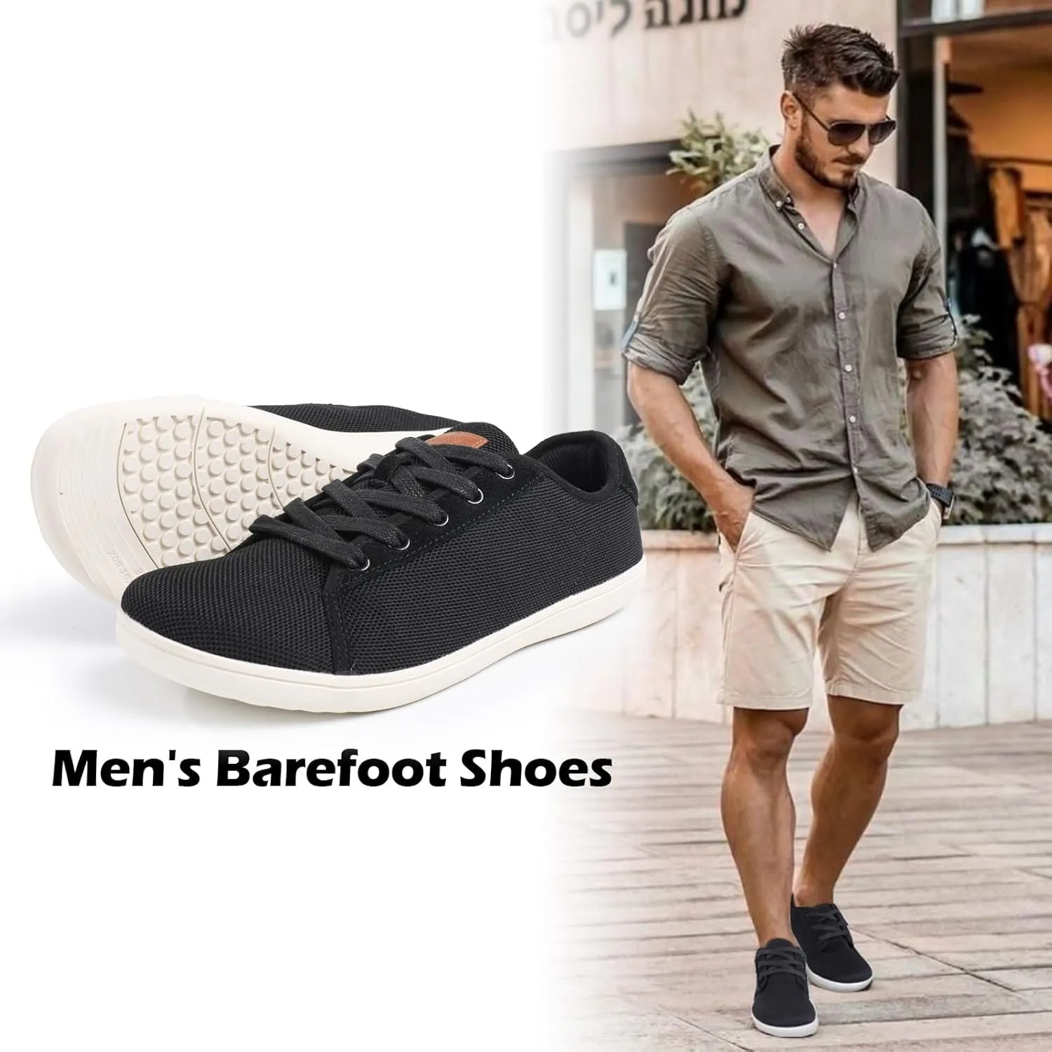 CIOR Vicocole Men's Barefoot Shoes Zero Drop Sneakers Wide Toe Box Minimalist Lightweight Shoes