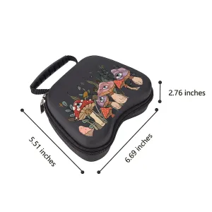 Cool Controller Case Compatible with Nintendo Switch Pro Controller, PS5, PS4, Xbox Mushrooms Hard Shell Travel Carrying Case, Gamer Controller Accessories, Portable Storage Bag For Switch Pro MB292