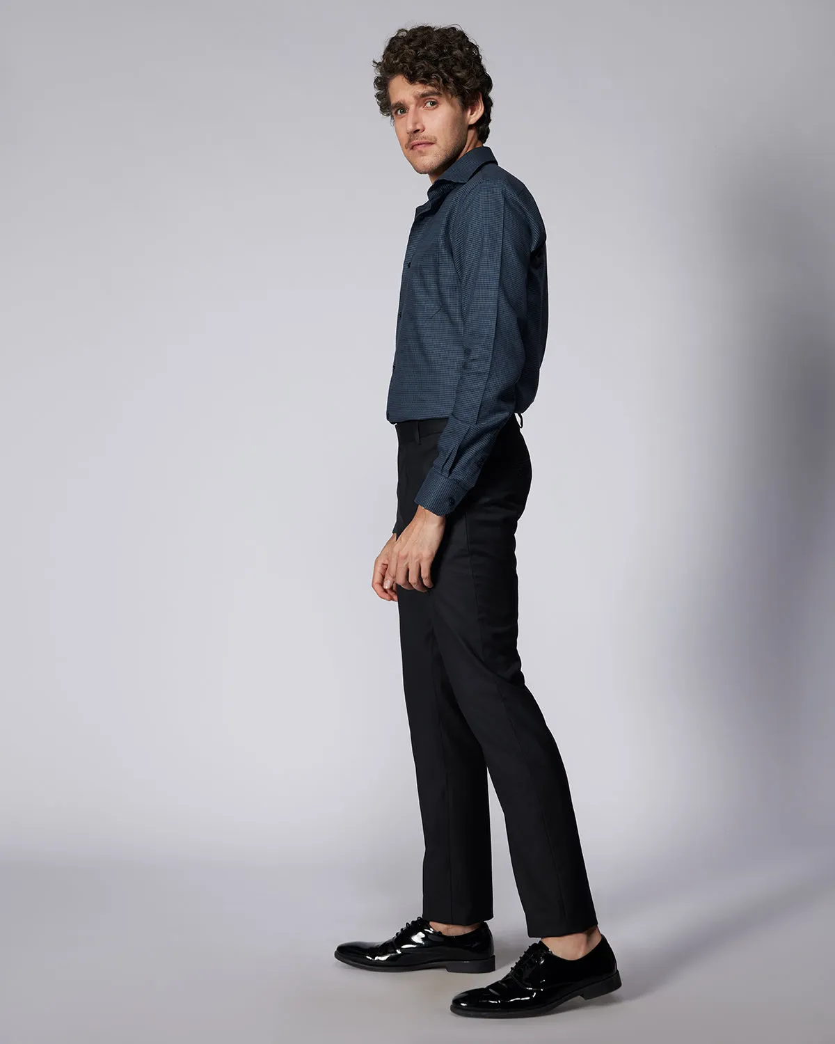 Cresta Blended Wool Dress Pants - Black