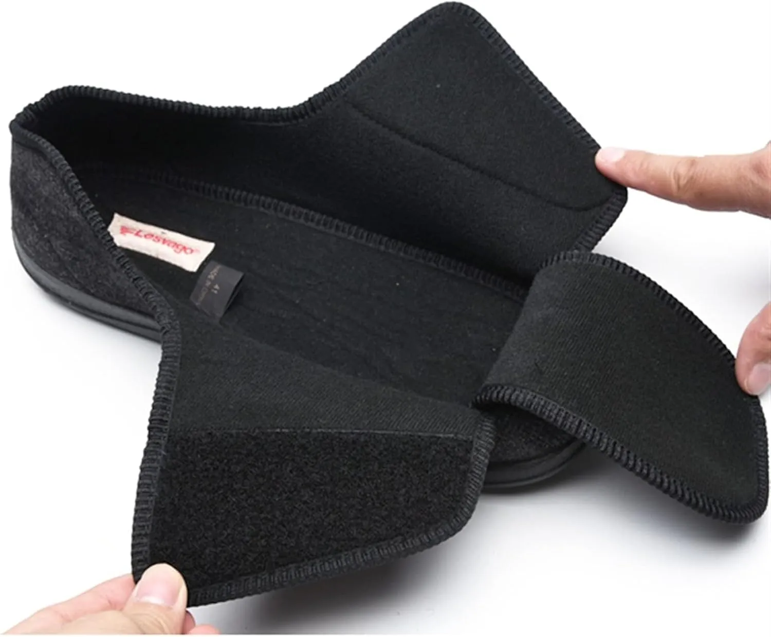 Elderly Edema Shoes for Swollen Feet - Lightweight & Comfortable Diabetic Slippers, Wide Width, Adjustable Straps, Mens Orthopedic Design