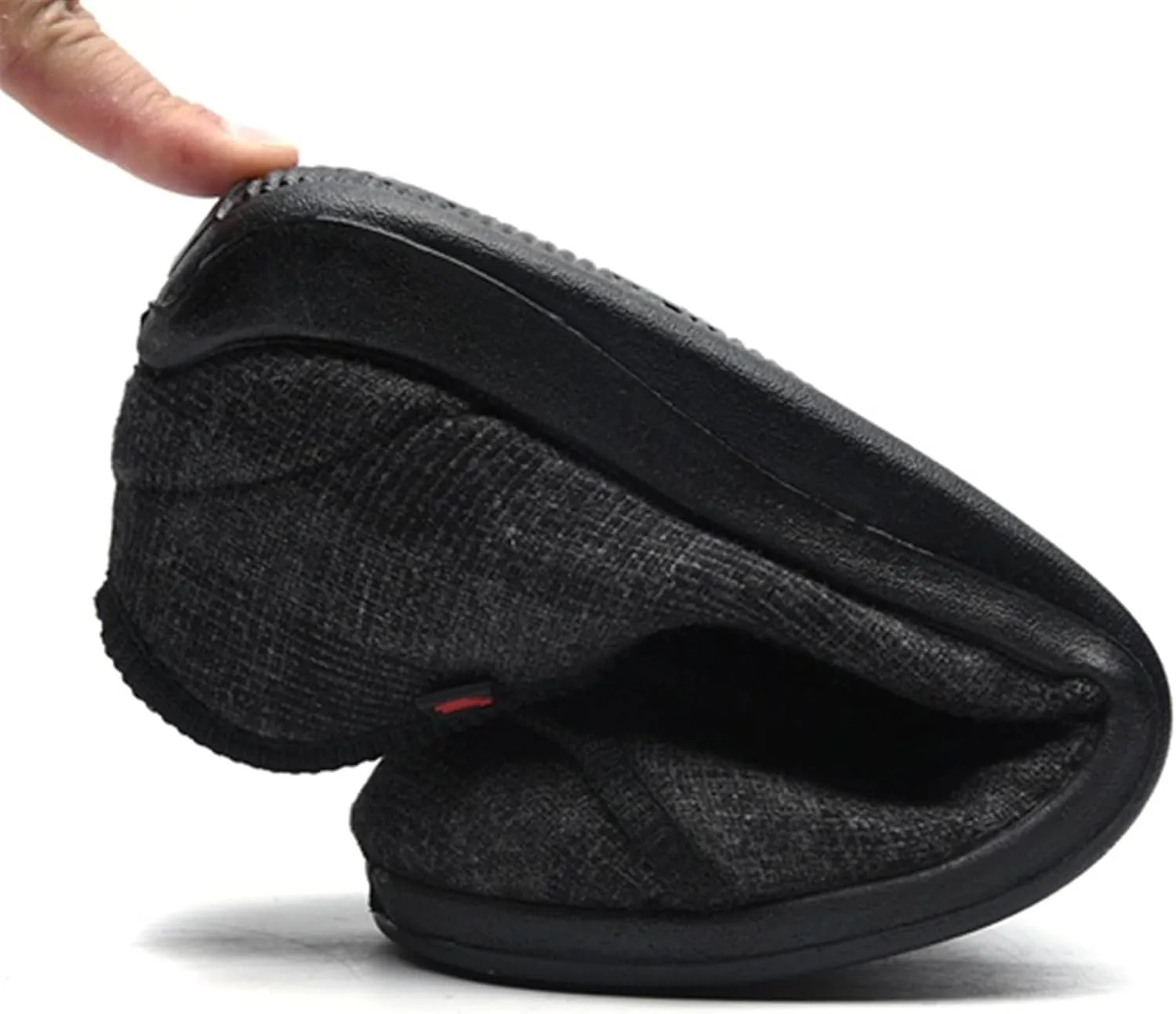 Elderly Edema Shoes for Swollen Feet - Lightweight & Comfortable Diabetic Slippers, Wide Width, Adjustable Straps, Mens Orthopedic Design