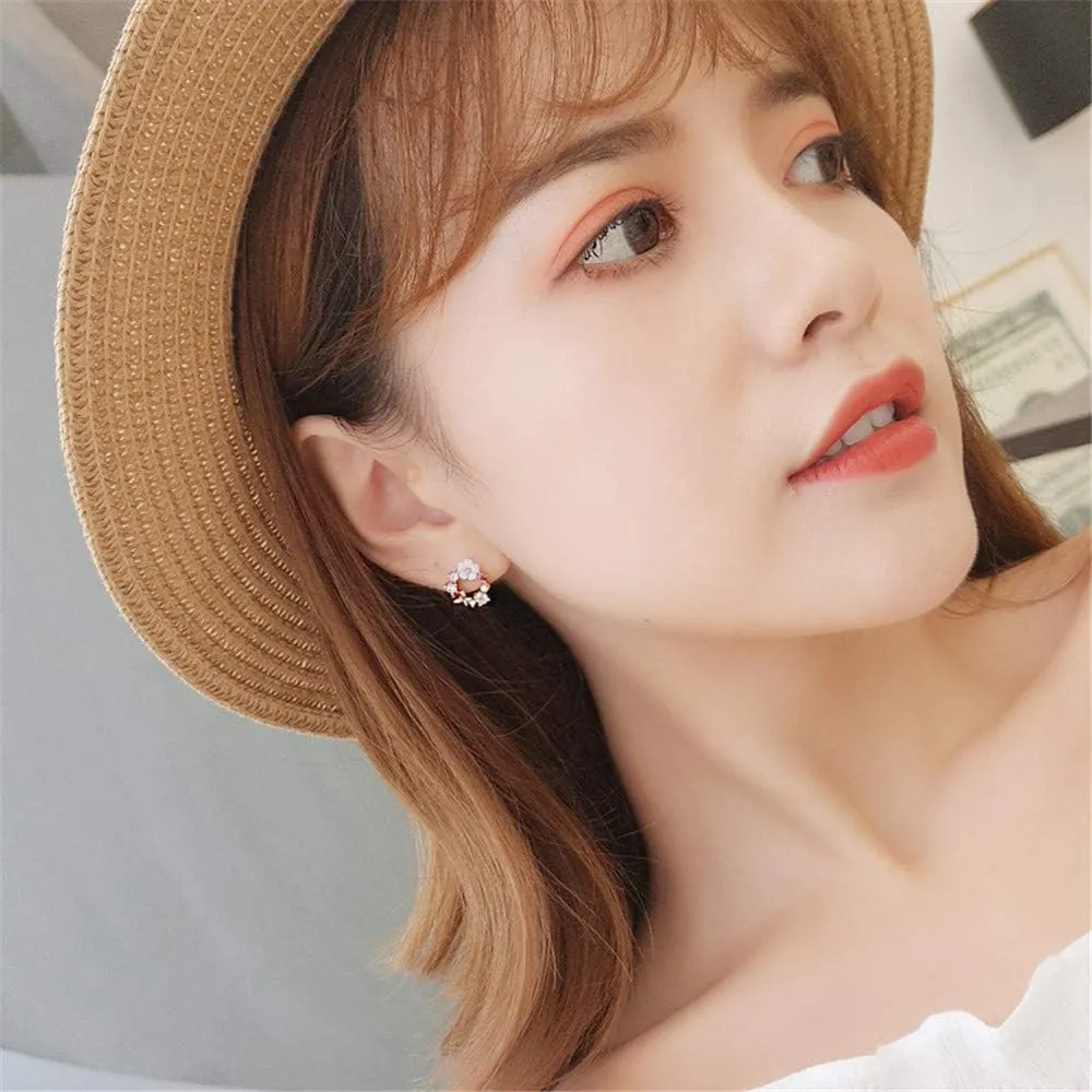 Enamel Paint Clover Leaf Clip on Earrings No Pierced for Women Party Wedding Charm Ear Clip