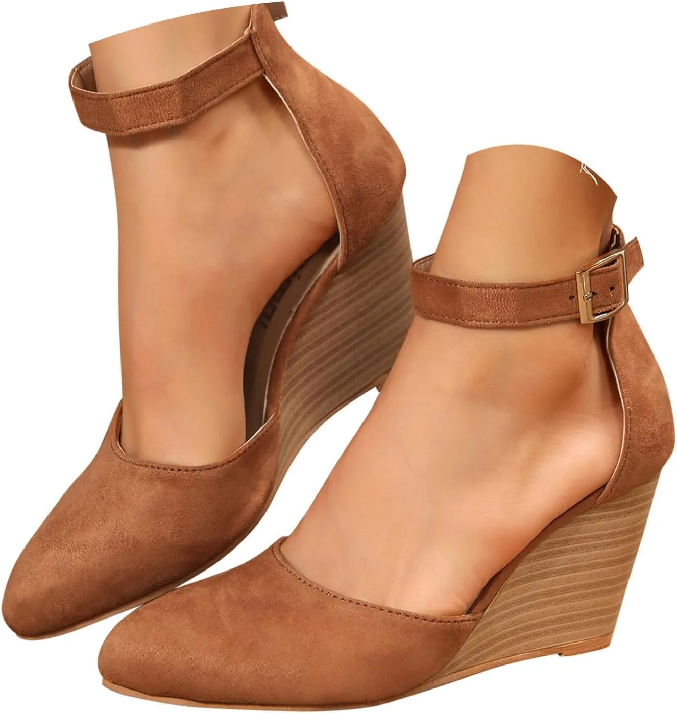 Espadrilles Wedge Sandals for Women 2025 Summer Dressy Orthopedic Platform Wedges Sandal Ankle Strap Closed Toe Shoes Anti Slip Beach Comfortable Outdoor Shoe