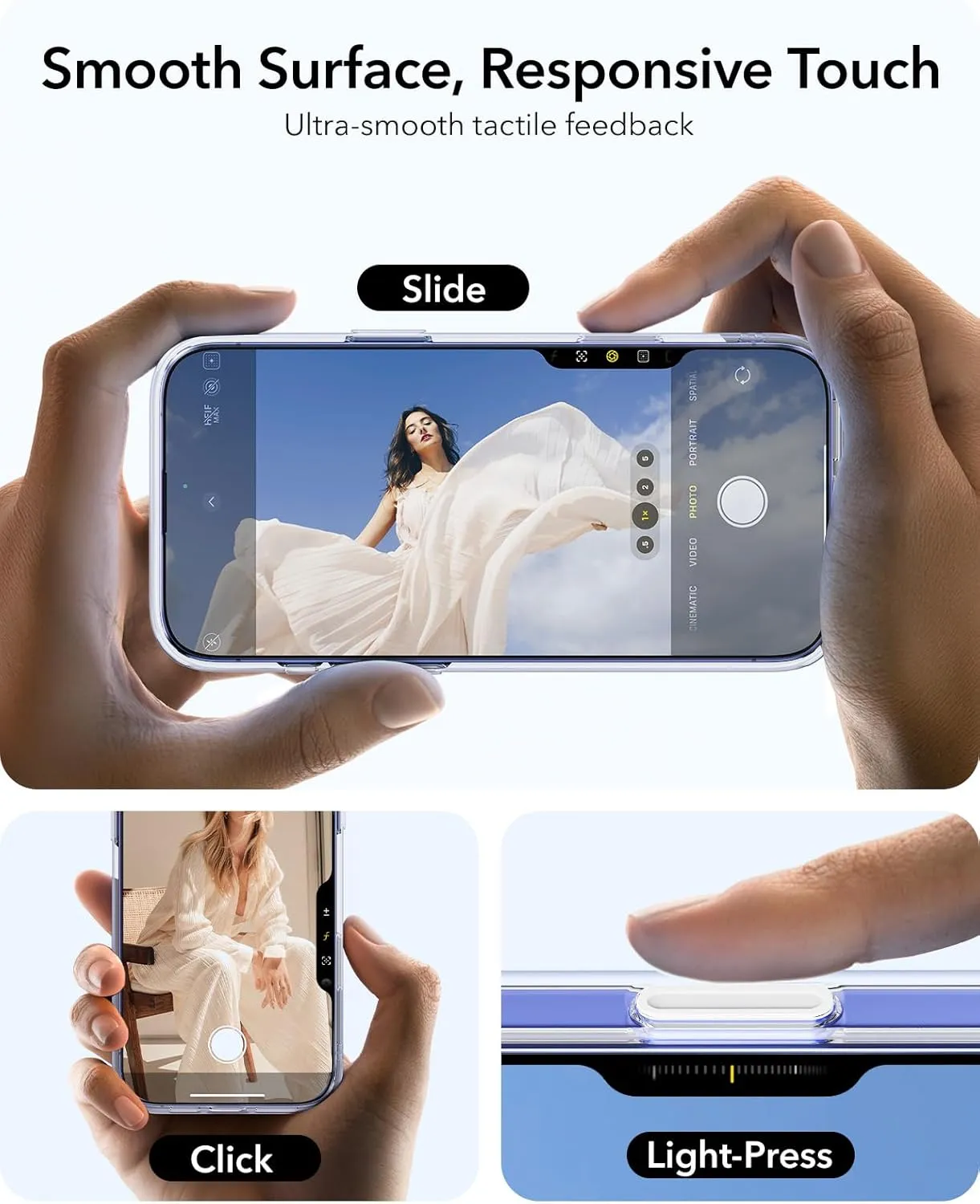 ESR for iPhone 16 Case, Camera Control Button Compatible with MagSafe, Military-Grade Protective Case, Built-in Stash Stand Phone Case, Scratch-Resistant Back Cover, Classic Series, Clear