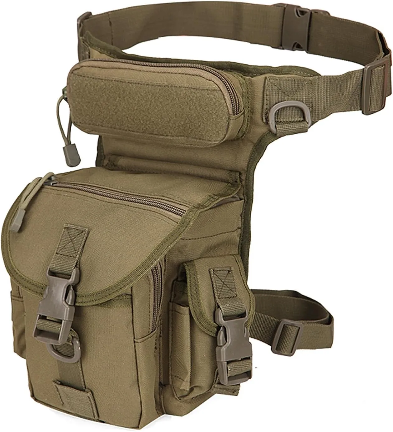 Fanny Pack With Water Bottle Holder, Hiking Gear Fishing Waist Bag Pouch Bag Hiking Fanny Pack for Running Walking Hiking Hydration Belt (Type Five)
