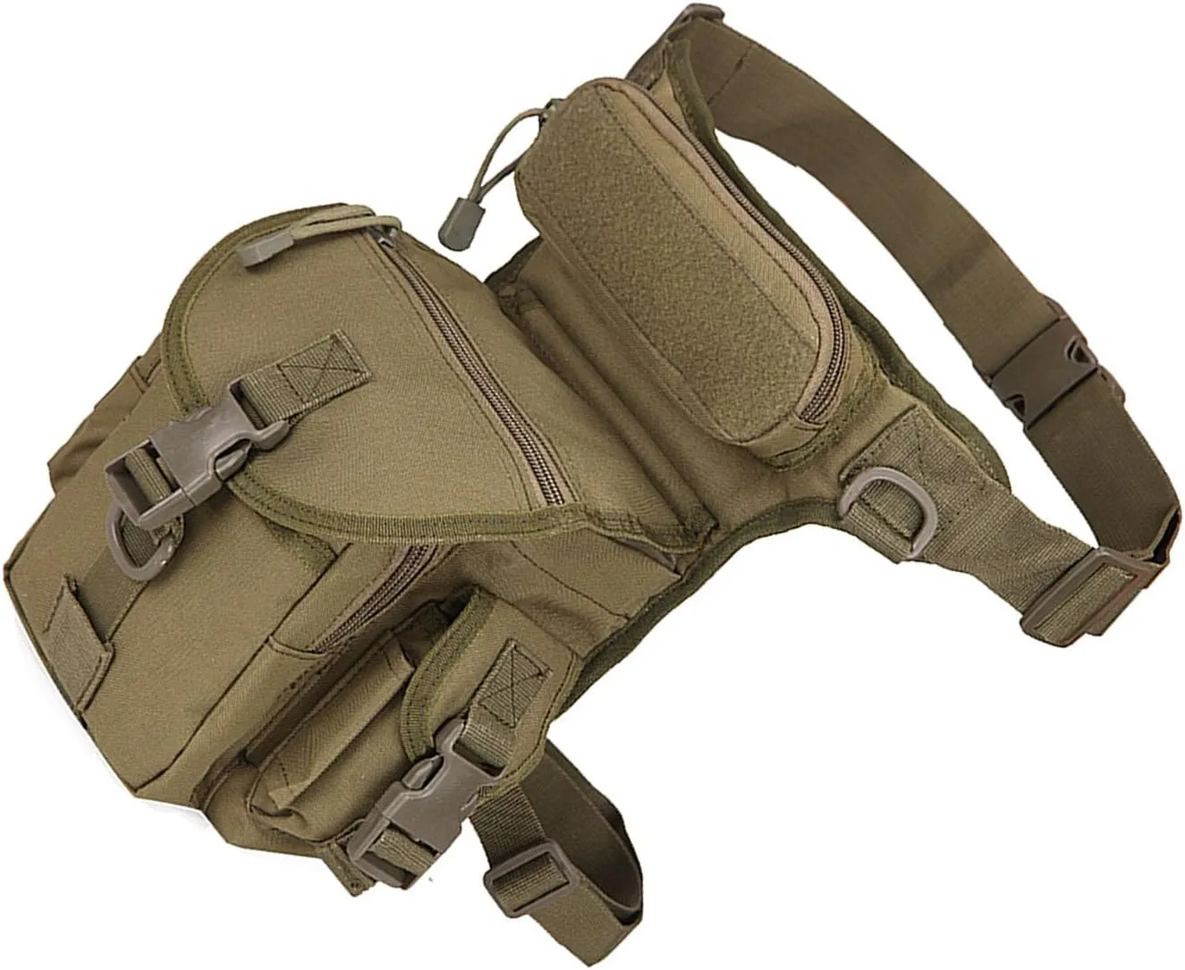 Fanny Pack With Water Bottle Holder, Hiking Gear Fishing Waist Bag Pouch Bag Hiking Fanny Pack for Running Walking Hiking Hydration Belt (Type Five)