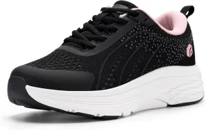 FitVille Women's Wide Walking Shoes Max Cushioning Lightweight Sneakers for Women Wide Width for Flat Foot Plantar Fasciitis Heel Pain Relief - Cloud Wanderer V16