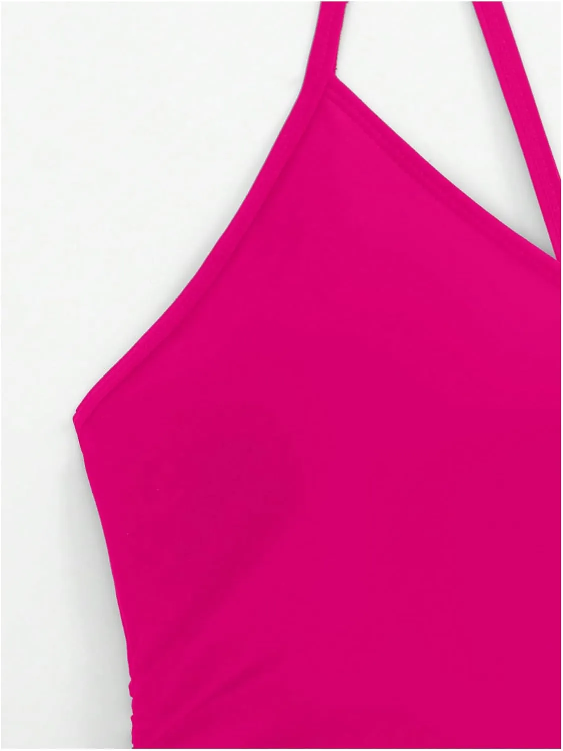 Floerns Women's Cut Out Ring Linked Cut Out Back One Piece Swimsuit Monokini