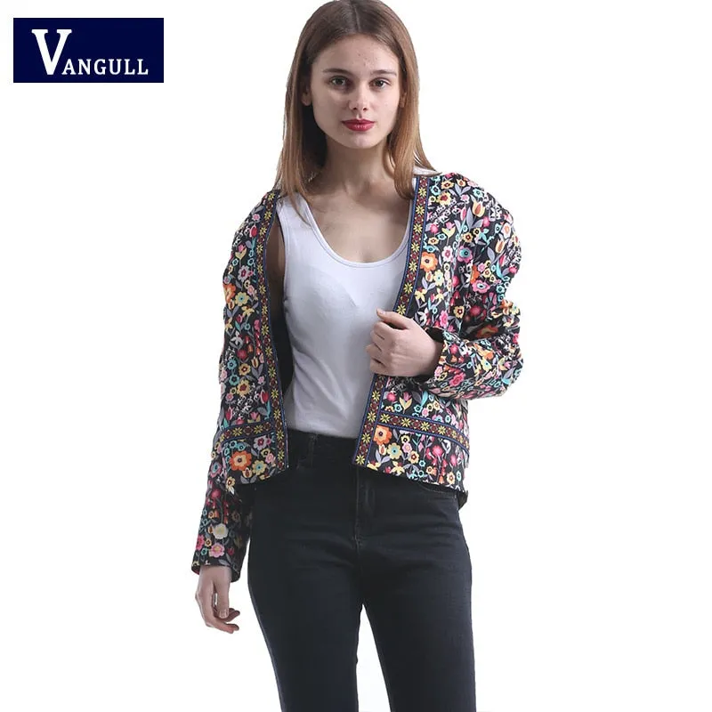 Floral Spring Jacket New spring Placket Botanical