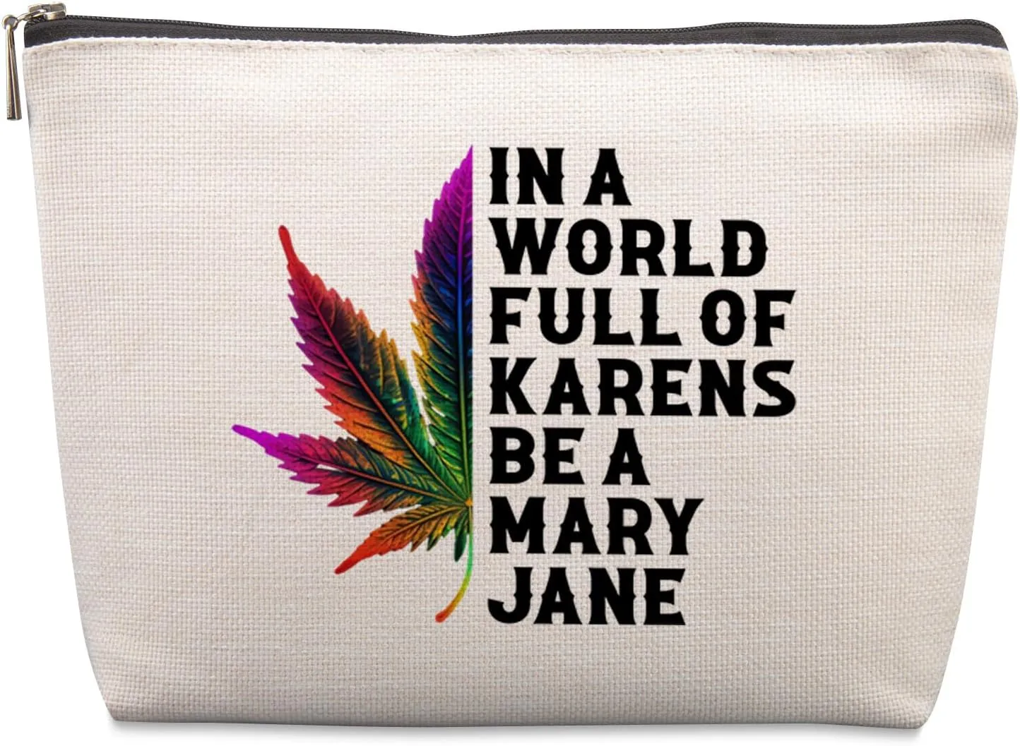 Funny Leaf Birthday Gifts for Women, Funny Gifts for Friends Travel Cosmetic Bag, Funny Birthday Gifts Christmas Farewell Graduation Friendship Gifts for Women Best Friends Sister Coworkers Bestie
