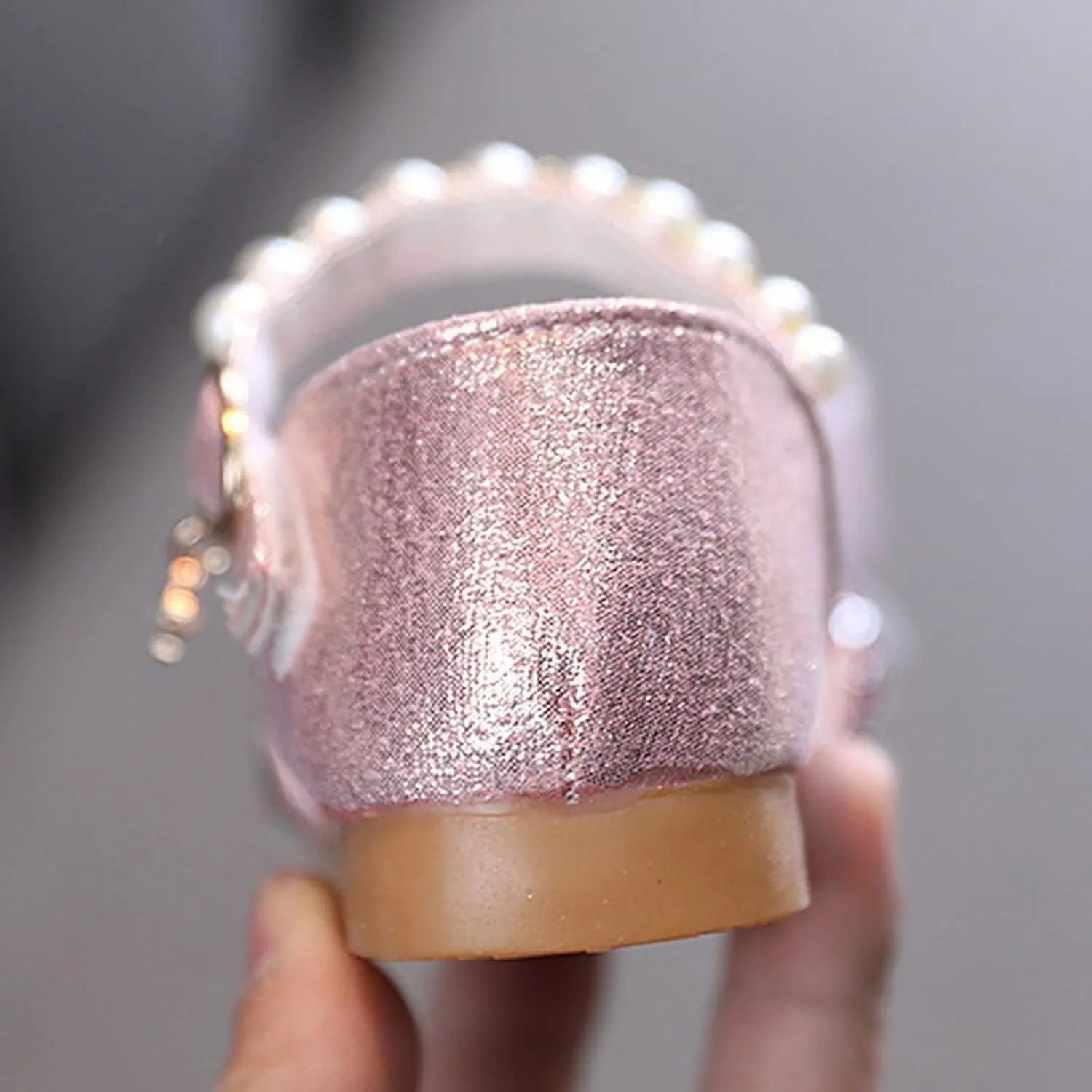 Girl Bow Glitter Flat Shoes Toddler Bowknot Sequin Wedding Sandals Kids Infant Shiny Sandals Mary Jane Dress Shoes