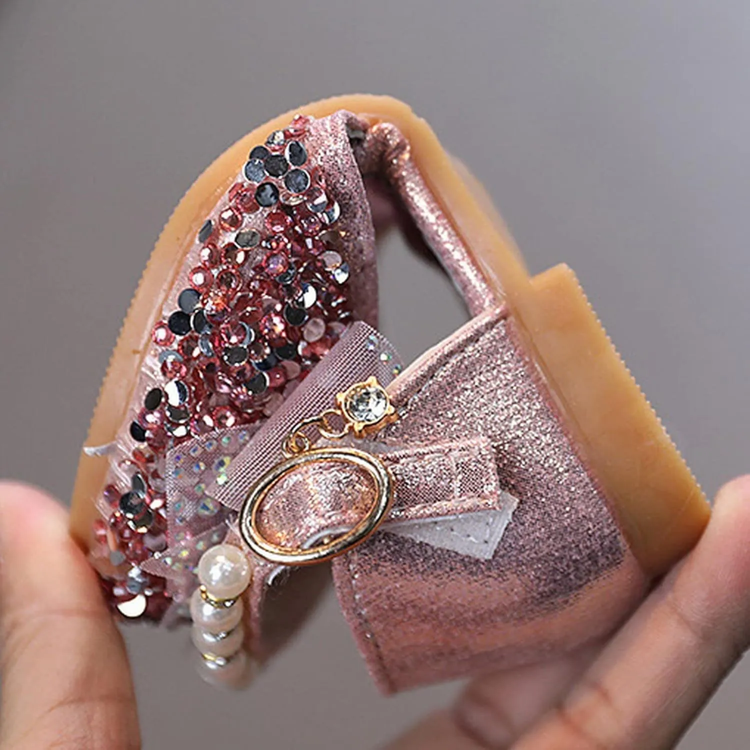 Girl Bow Glitter Flat Shoes Toddler Bowknot Sequin Wedding Sandals Kids Infant Shiny Sandals Mary Jane Dress Shoes