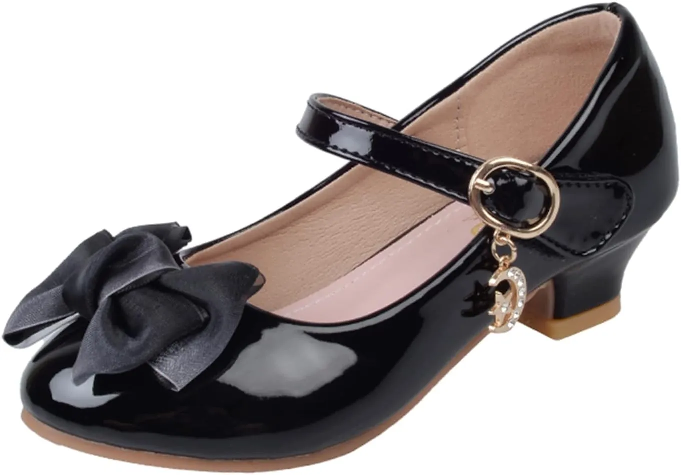 Girls Mary Jane Dress Shoes Pumps Low Heels Flower Party Wedding Shoes School Girl Shoes Kids Girls Shoes