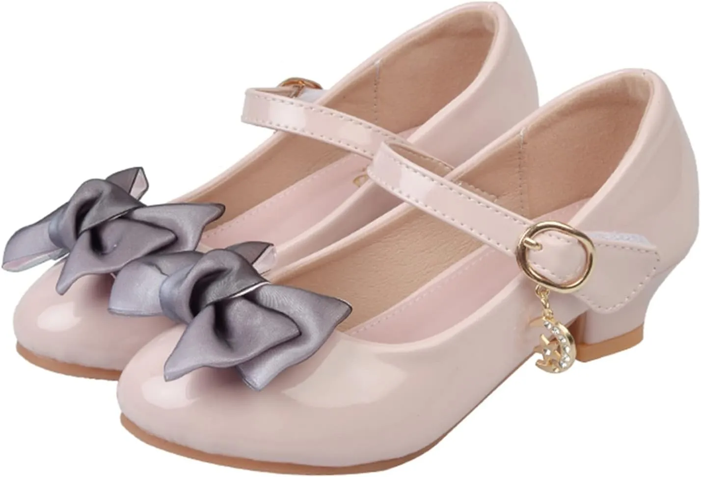Girls Mary Jane Dress Shoes Pumps Low Heels Flower Party Wedding Shoes School Girl Shoes Kids Little Girl Shoes