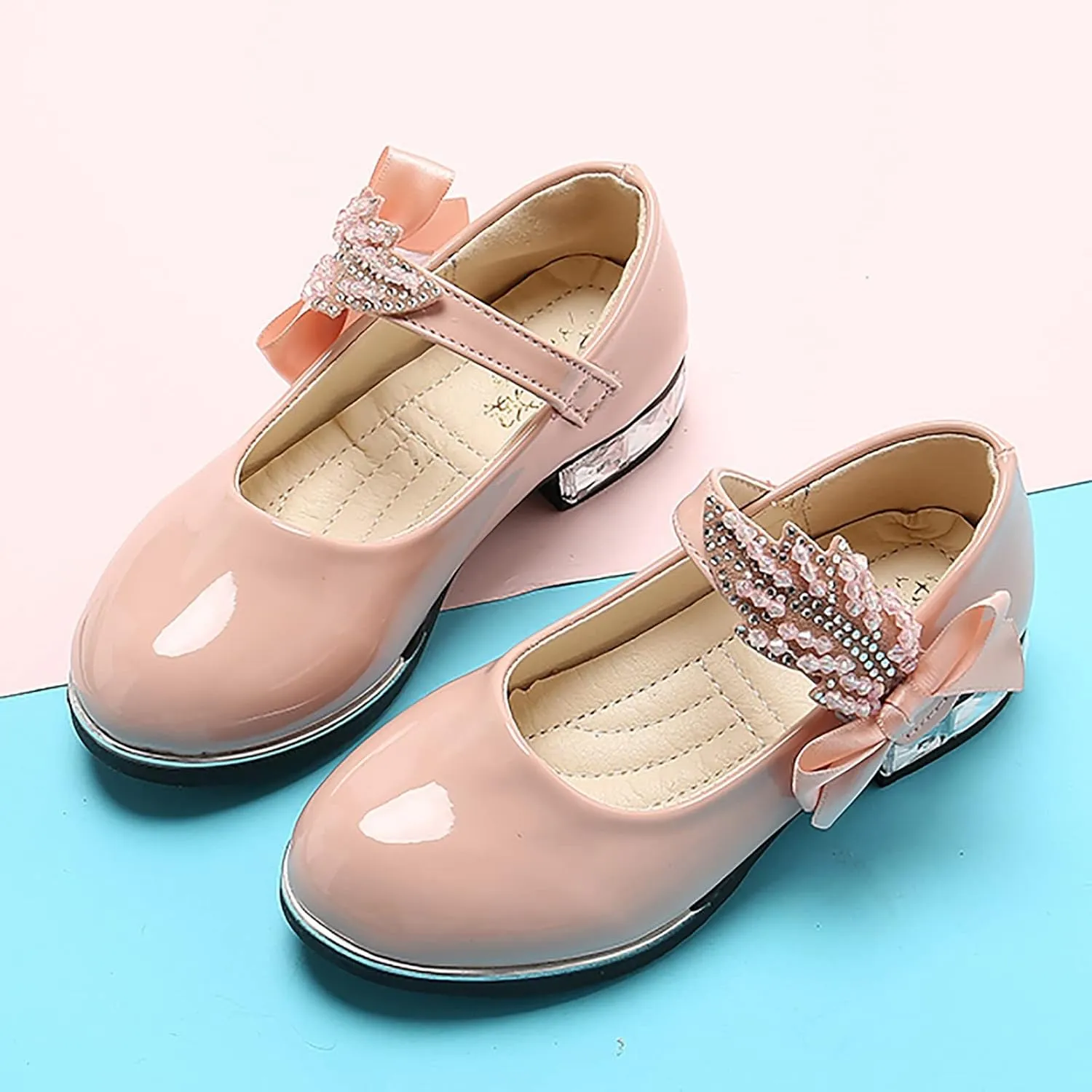 Girls Mary Jane Oxfor?? Dress Shoes Toddler Kids School Shoes Pump Patent Leather Uniform Low Heel Flats for Wedding