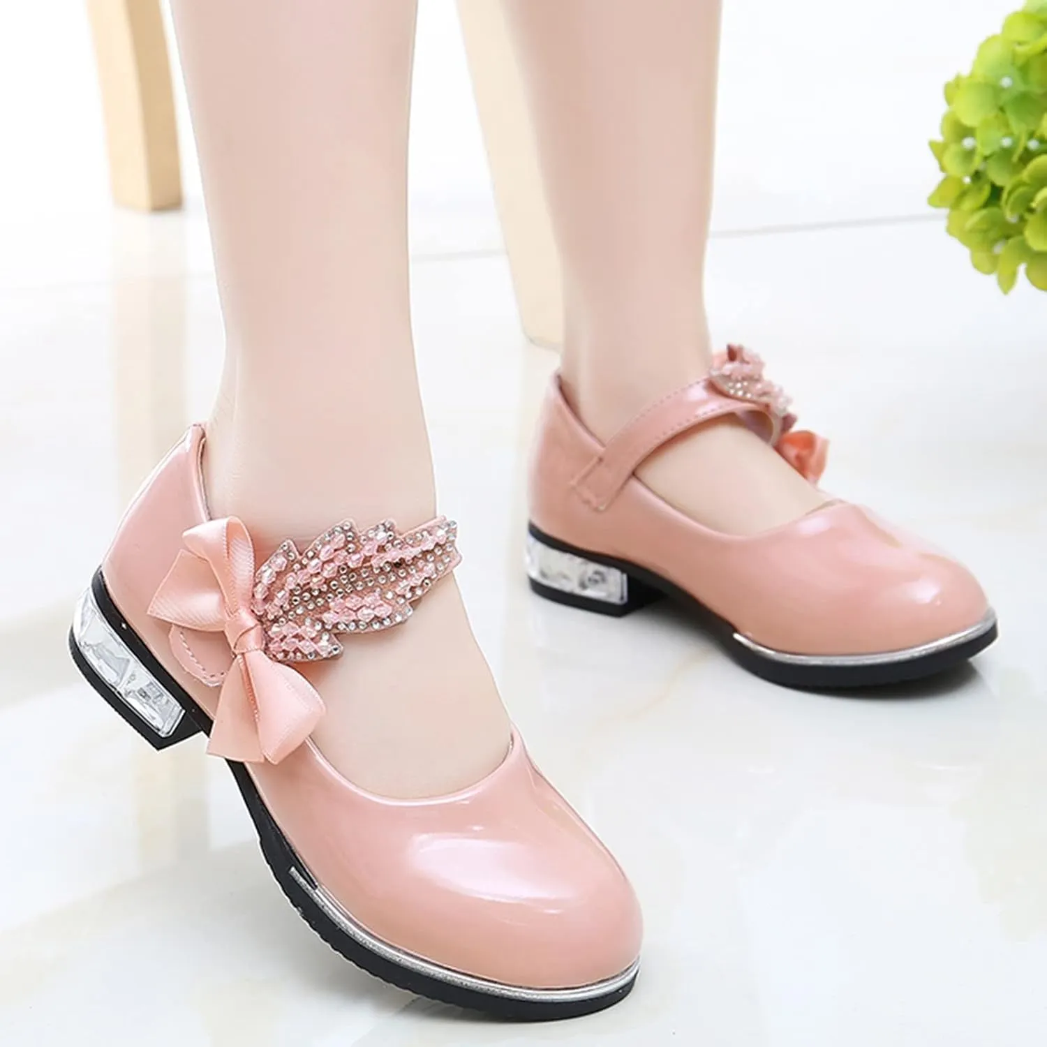 Girls Mary Jane Oxfor?? Dress Shoes Toddler Kids School Shoes Pump Patent Leather Uniform Low Heel Flats for Wedding