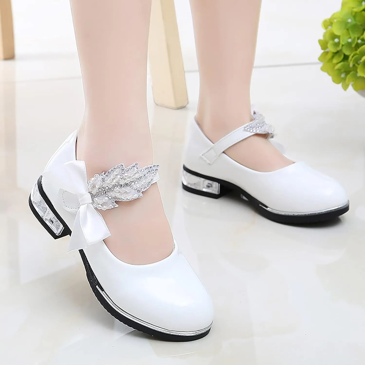 Girls Mary Jane Oxfor?? Dress Shoes Toddler Kids School Shoes Pump Patent Leather Uniform Low Heel Flats for Wedding
