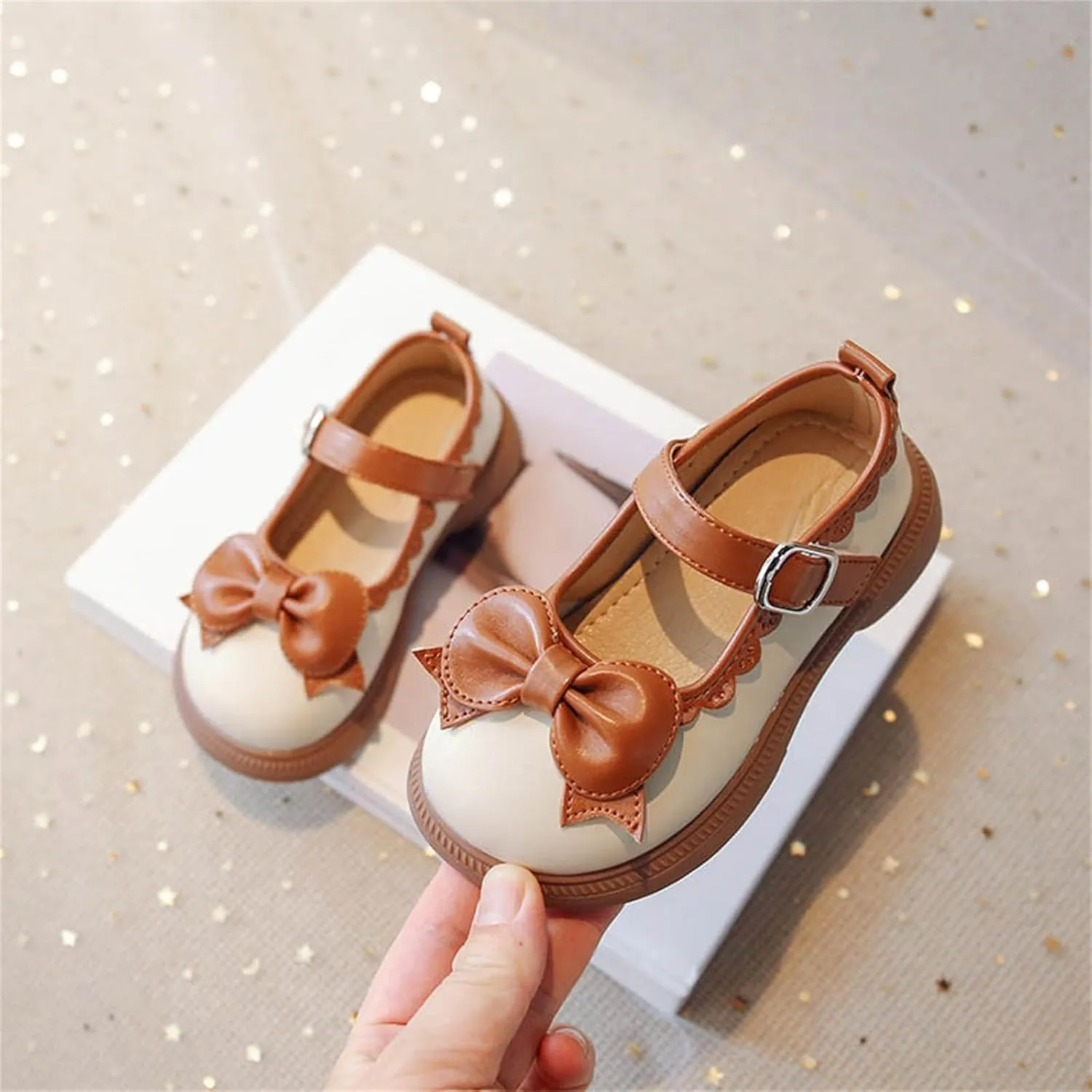 Girl's Platform Mary Janes Pumps Chunky Heel Ankle Strap Uniform Dress Shoes Flower Bow Gothic Oxfords Shoes