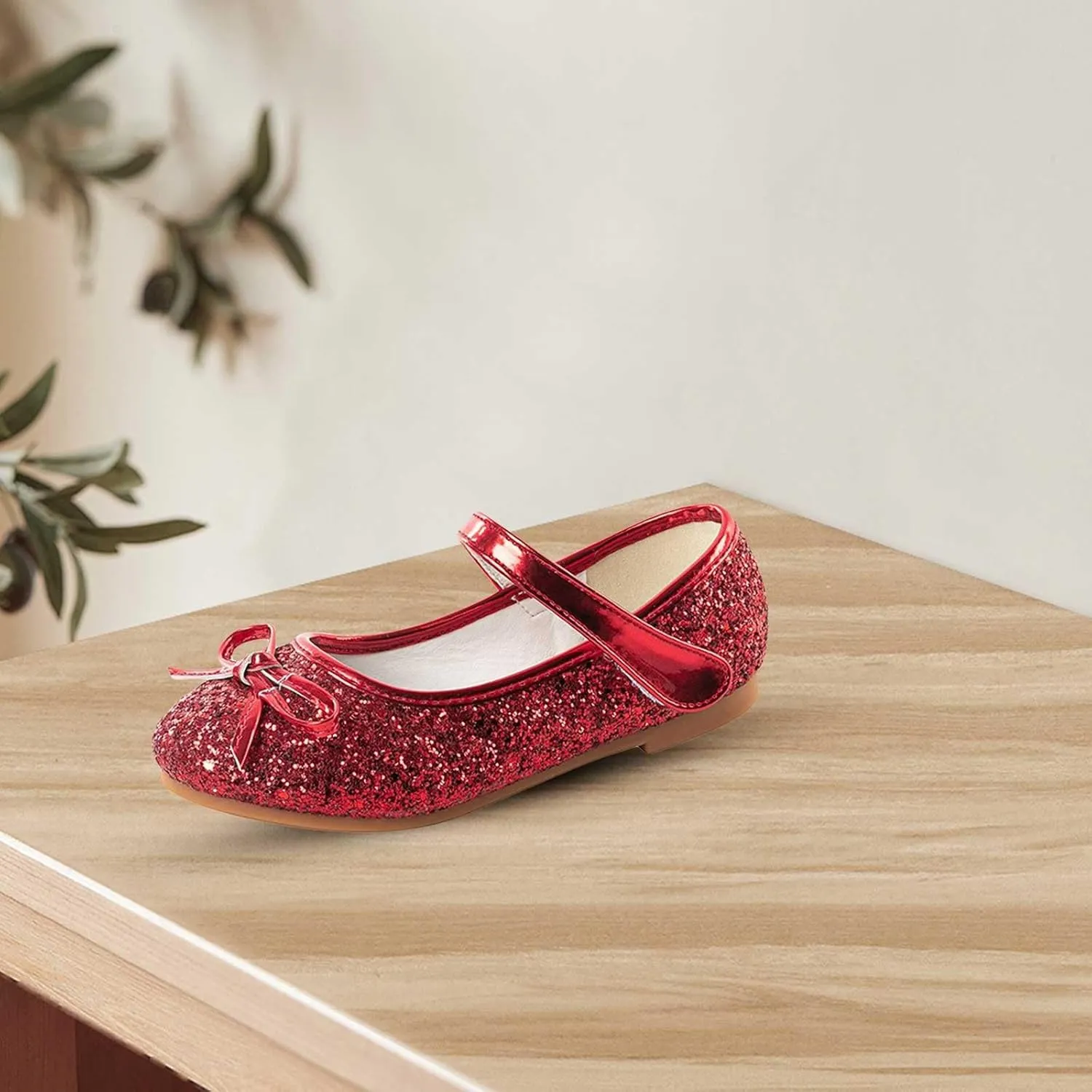 Girls Toddler/Little Kid Dress Low Heel Mary Jane Pumps Reflective Bow Tea Party Wedding Princess Shoes