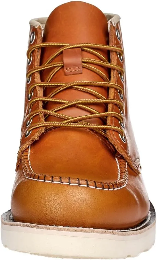 Golden Fox Work Boots 6" American Heritage Moc Toe Wedge Boot for Construction Made in USA