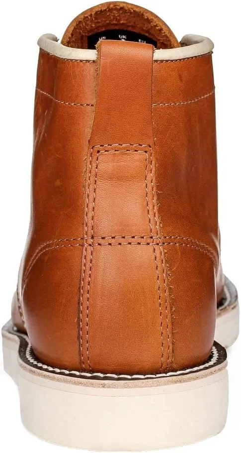 Golden Fox Work Boots 6" American Heritage Moc Toe Wedge Boot for Construction Made in USA