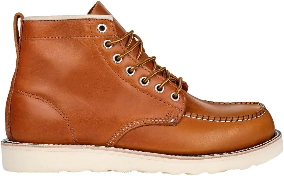 Golden Fox Work Boots 6" American Heritage Moc Toe Wedge Boot for Construction Made in USA