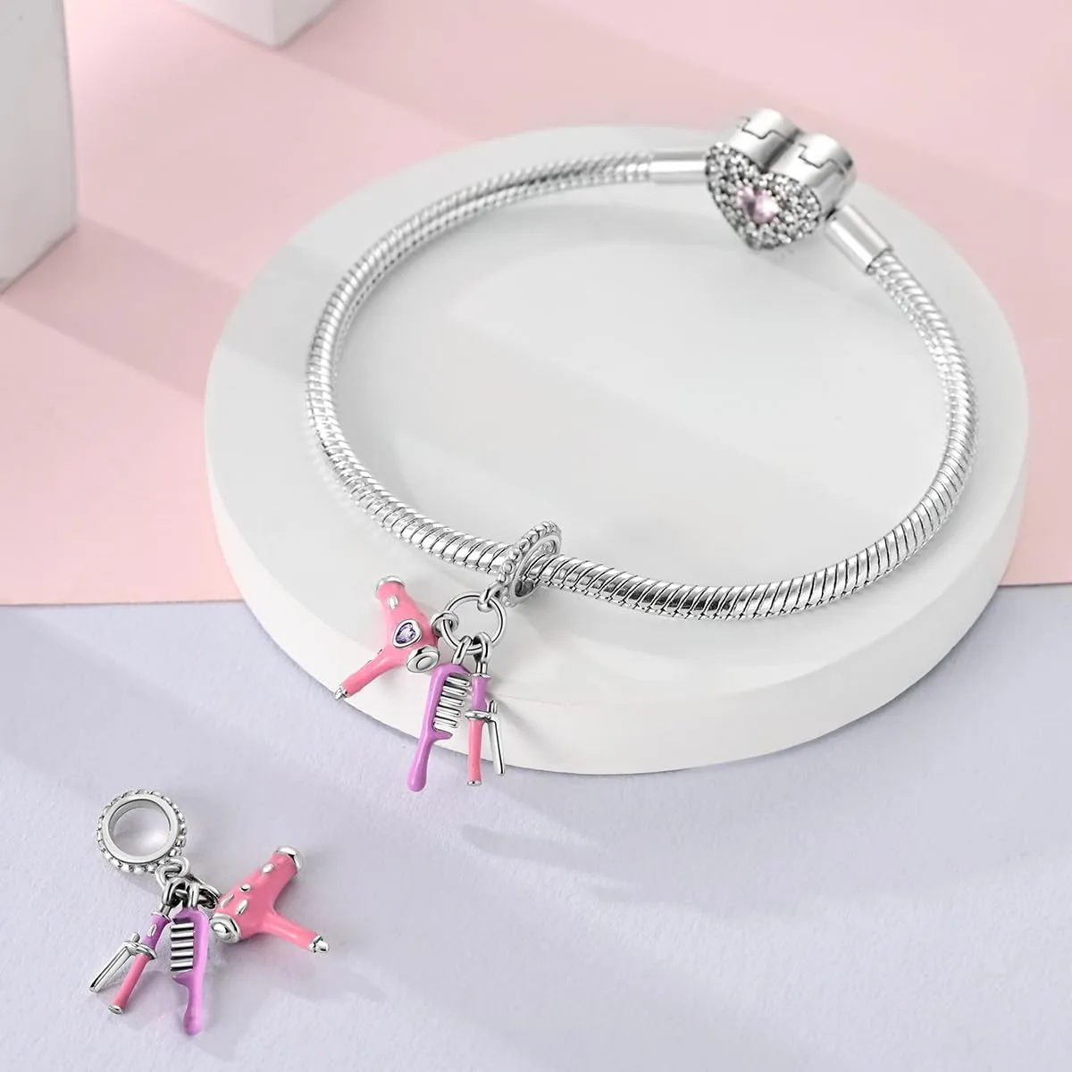 Hapour 925 Sterling Silver Charms for Bracelets and Necklaces Dangle Charm Jewelry Gift Charm for Women