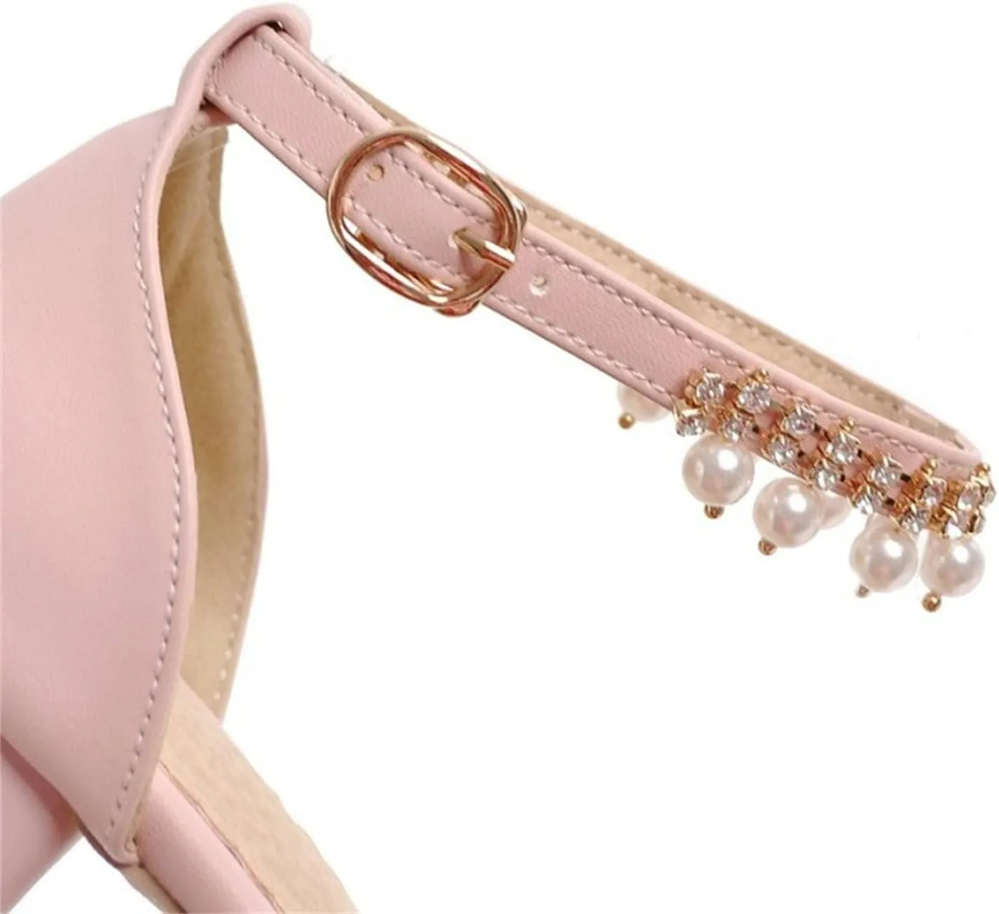 High Heels Pumps for Girl Baby Low Heel Dress Pumps Mary Jane Dress Shoes Pearls Flower Girl Wedding Party Shoes