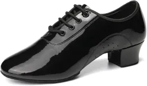 HIPPOSEUS Men's Dance Shoes with Split Sole Social Dance Shoes Low Heel Suede Sole