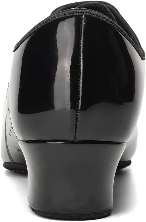 HIPPOSEUS Men's Dance Shoes with Split Sole Social Dance Shoes Low Heel Suede Sole