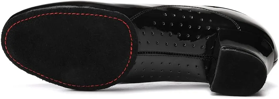 HIPPOSEUS Men's Dance Shoes with Split Sole Social Dance Shoes Low Heel Suede Sole
