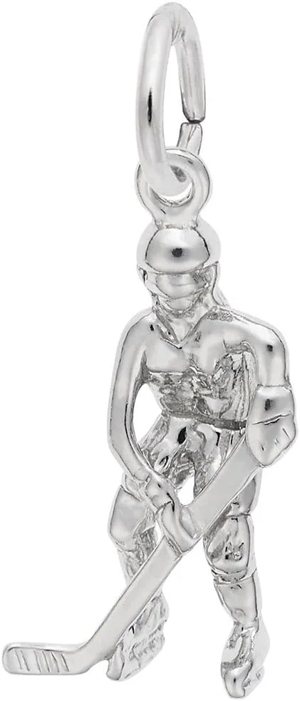 Hockey Player,Female Charm, Charms for Bracelets and Necklaces