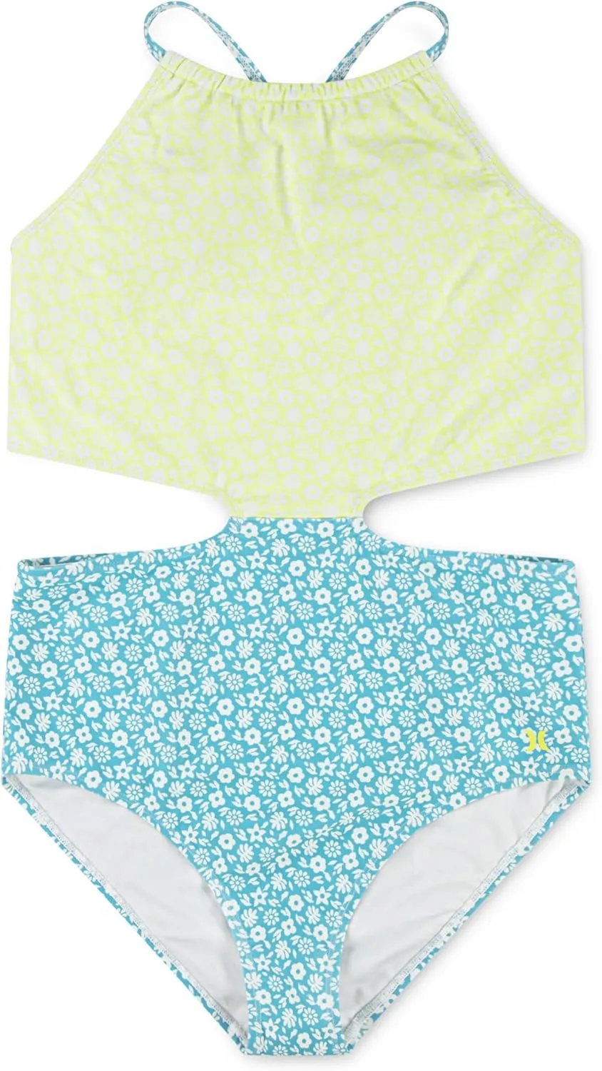 Hurley Girls' 1-Piece Cut Out Swim Suit
