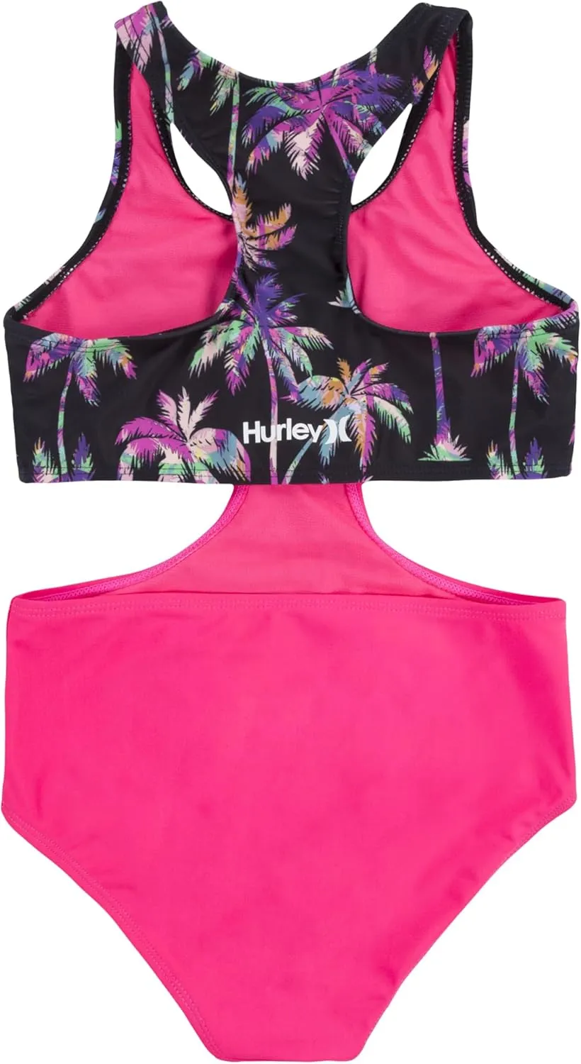 Hurley Girls' 1-Piece Cut Out Swim Suit