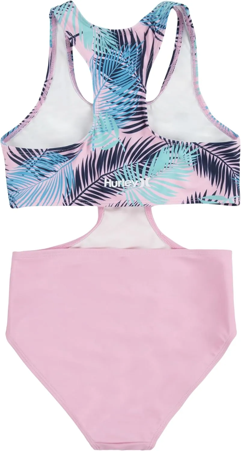 Hurley Girls' 1-Piece Cut Out Swim Suit