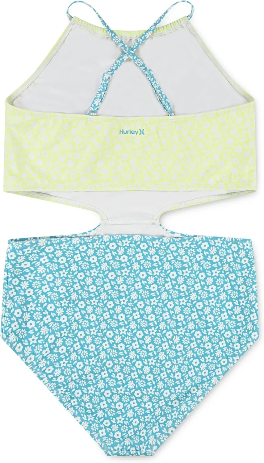 Hurley Girls' 1-Piece Cut Out Swim Suit