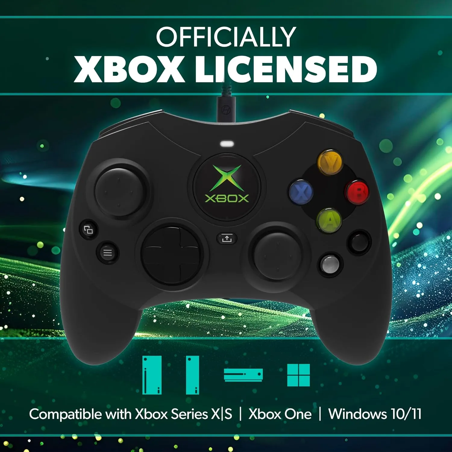Hyperkin DuchesS Wired Controller with Hall Effect Joysticks - Officially licensed S Controller replica for Xbox Series X|S, Xbox One, Windows 10|11, PC , with Audio Jack, Impulse Triggers, Gaming Gamepad Plug and Play Black