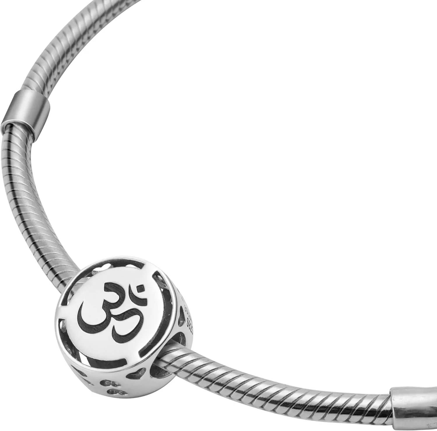 Inspirational Words Symbols 925 Sterling Silver Charm Bead For Pandora & Similar Charm Bracelets or Necklaces