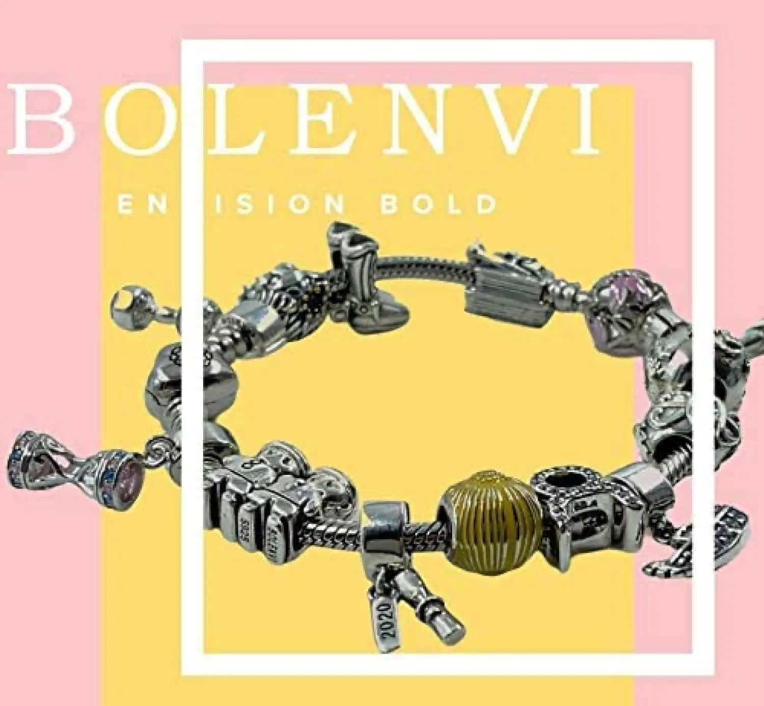 Inspirational Words Symbols 925 Sterling Silver Charm Bead For Pandora & Similar Charm Bracelets or Necklaces