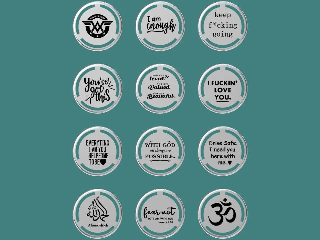 Inspirational Words Symbols 925 Sterling Silver Charm Bead For Pandora & Similar Charm Bracelets or Necklaces