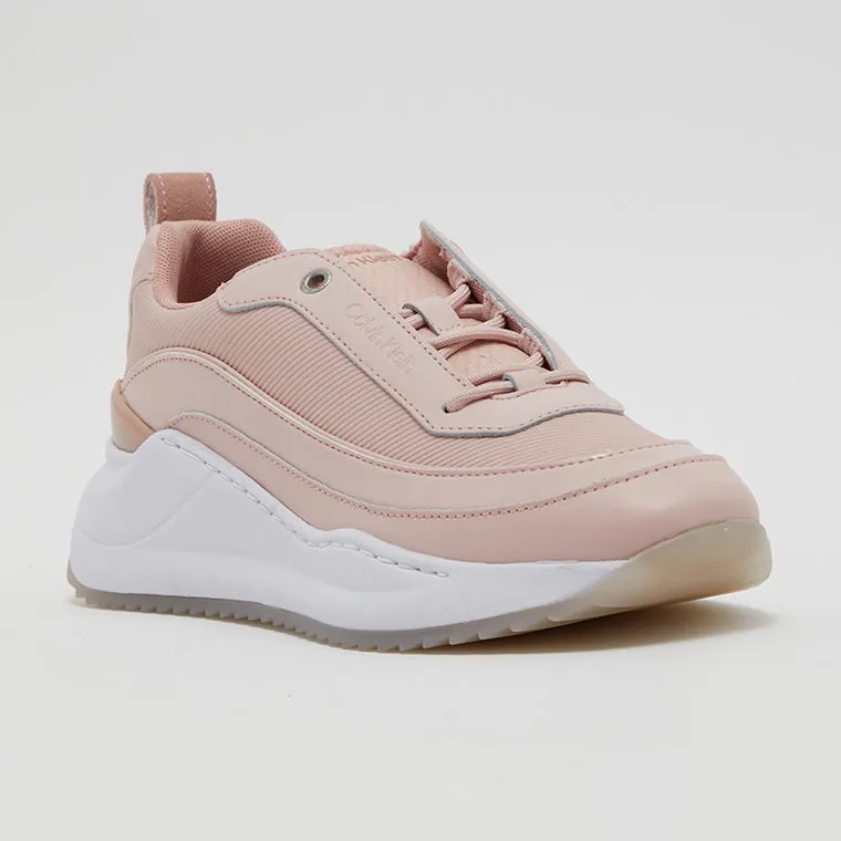 Internal Wedge Lace Up - Blush Pink