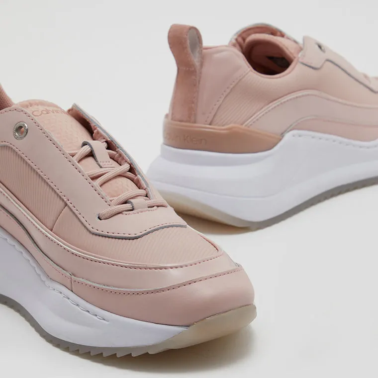 Internal Wedge Lace Up - Blush Pink