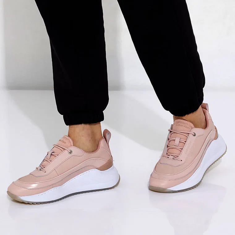 Internal Wedge Lace Up - Blush Pink