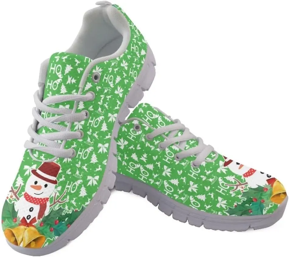 Jeiento Christmas Shoes Mesh Walking Sneakers for Women Men Athletic Footwear Casual Trainers Fashion Tennis Shoes,Non Slip