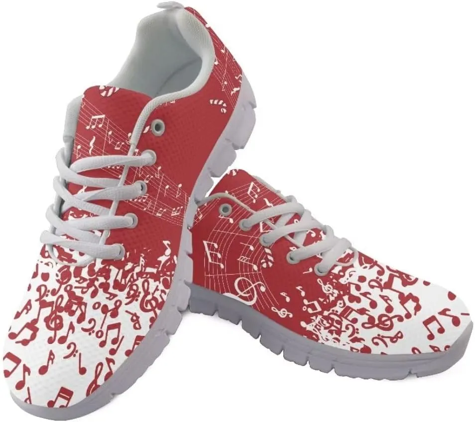 Jeiento Christmas Shoes Mesh Walking Sneakers for Women Men Athletic Footwear Casual Trainers Fashion Tennis Shoes,Non Slip
