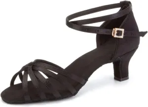 JUODVMP Women Latin Dance Shoes Satin Ballroom Performance Salsa Tango Practice Dance Shoes Model 1217