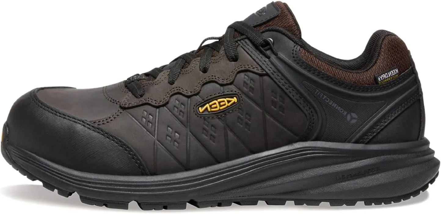 KEEN Utility Men's Vista Energy  Low Composite Toe Waterproof Leather Industrial Work Shoes