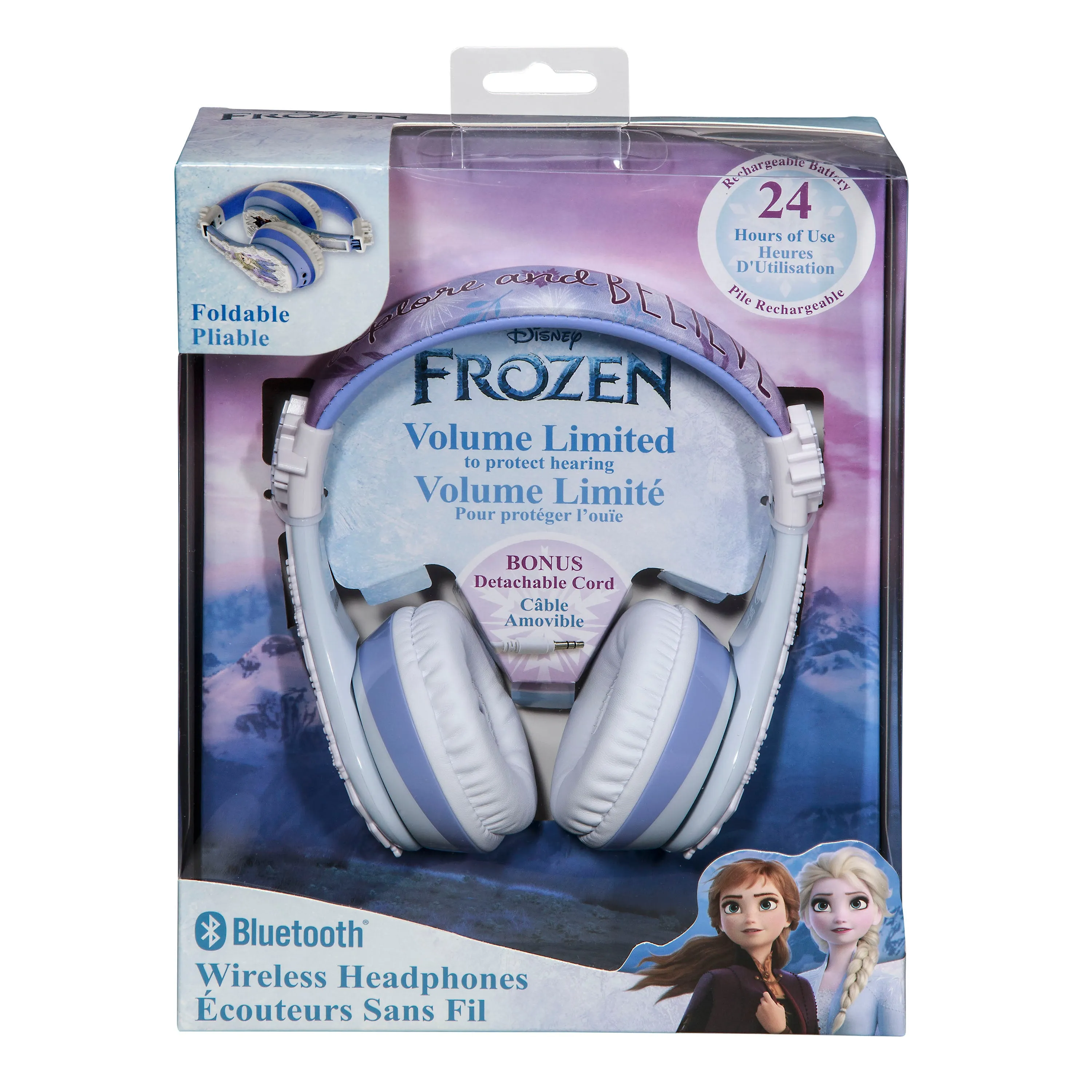KIDdesigns Frozen II Kid Safe Wireless Bluetooth Kids Headphones - Multi-color