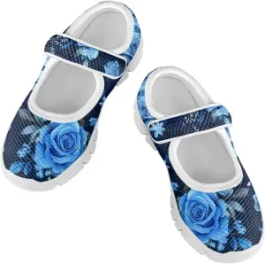 Kids Flower Mary Jane Dress Shoes for Girls Ballerina Ballet Princess Flats Shoe with Strap