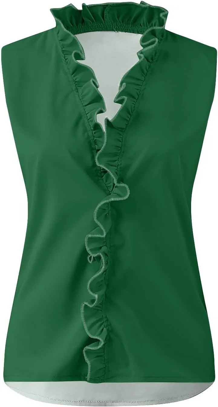 KIKX0DE Womens Tank Tops Ladies Summer Dressy Sleeveless Business Casual Blouses Office Work Shirts